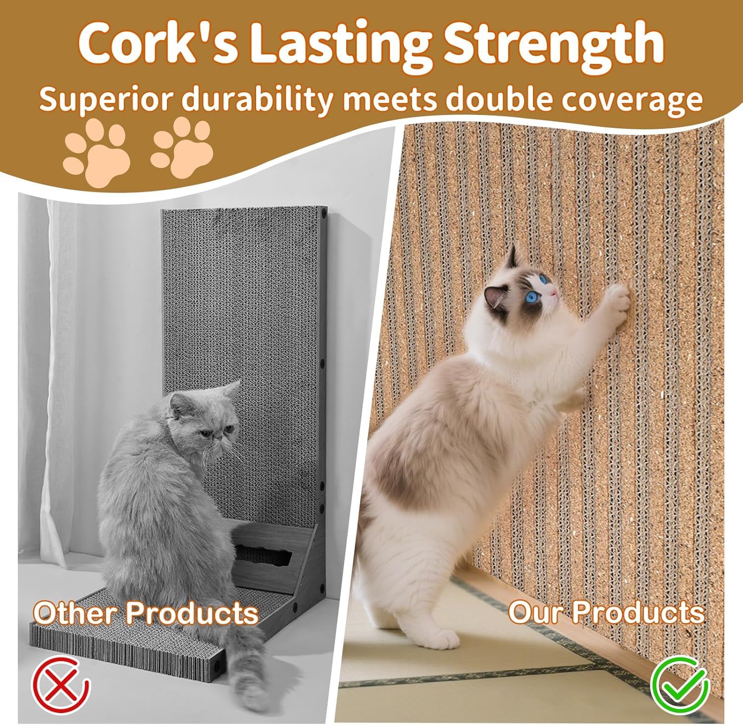 Natural Cork cat Scratch pad for Cats-cat scratchers for Scratchers