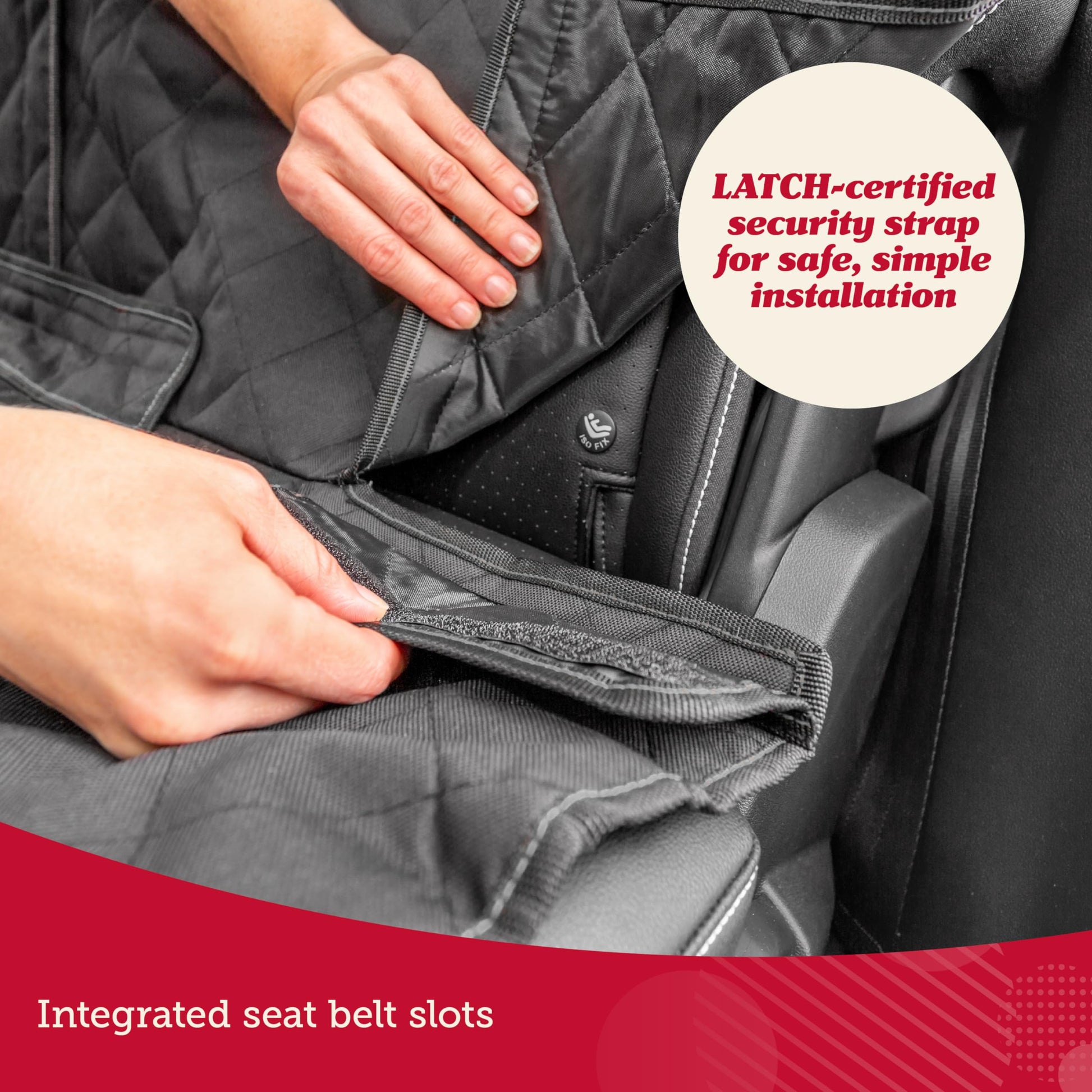 Lusso Gear Dog Car Seat Cover Waterproof Non-Slip Car Back Seat