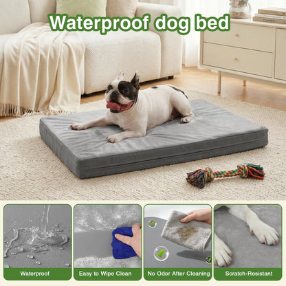 Waterproof Small Dog Bed Crate Pad Outdoor Washable Puppy Bed Crate
