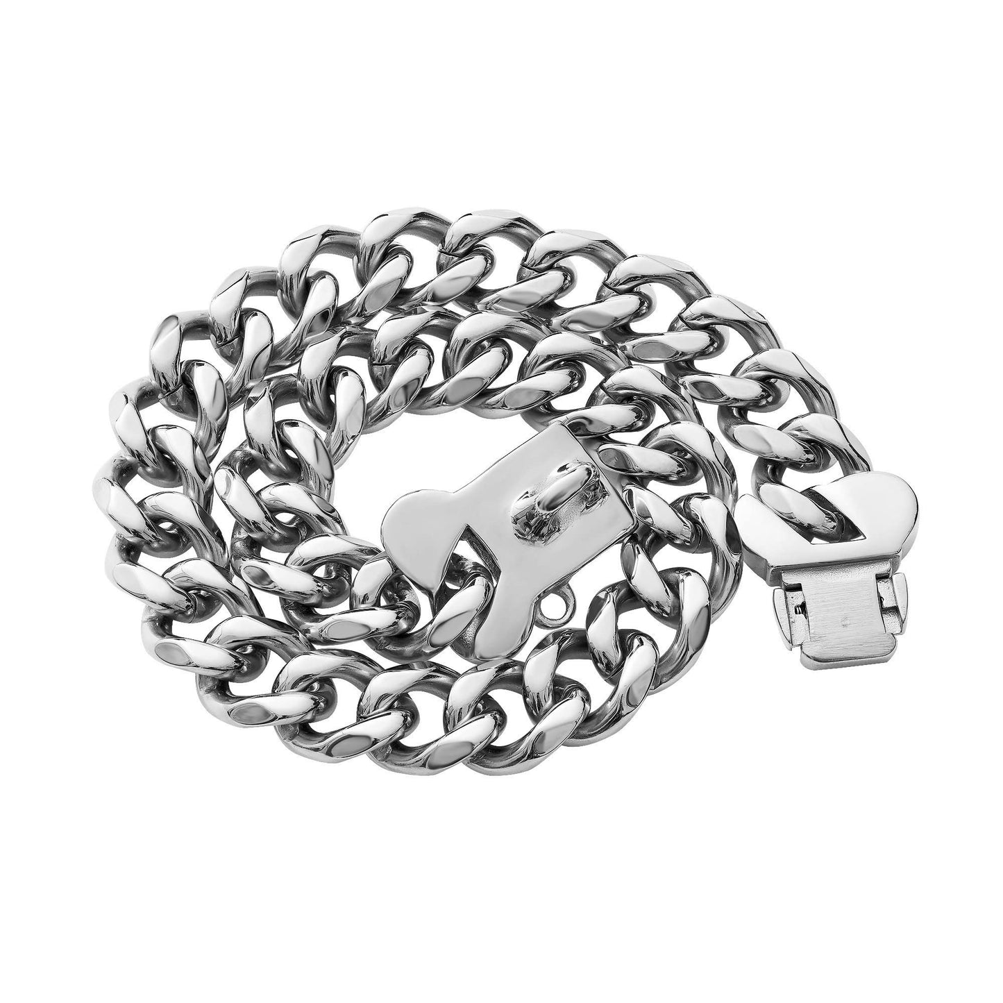 Stainless Steel Cuban Link Heavy Duty Necklace Dog Collar