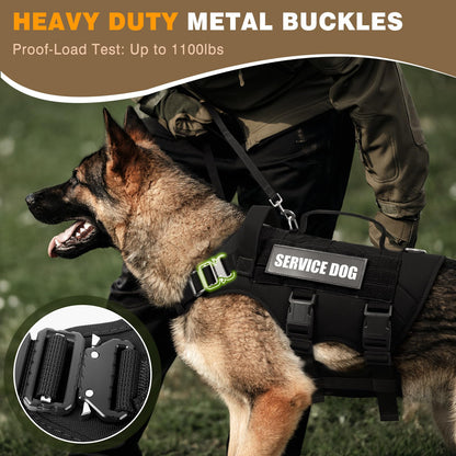 WINSEE Service Dog Vest Harness for Large Dog, Tactical Harness