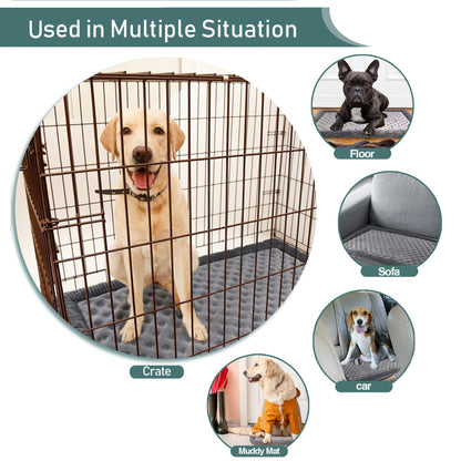 Dog Crate Pad Memory Foam Dog Bed Mat for Small Dog Cat Washable Crate