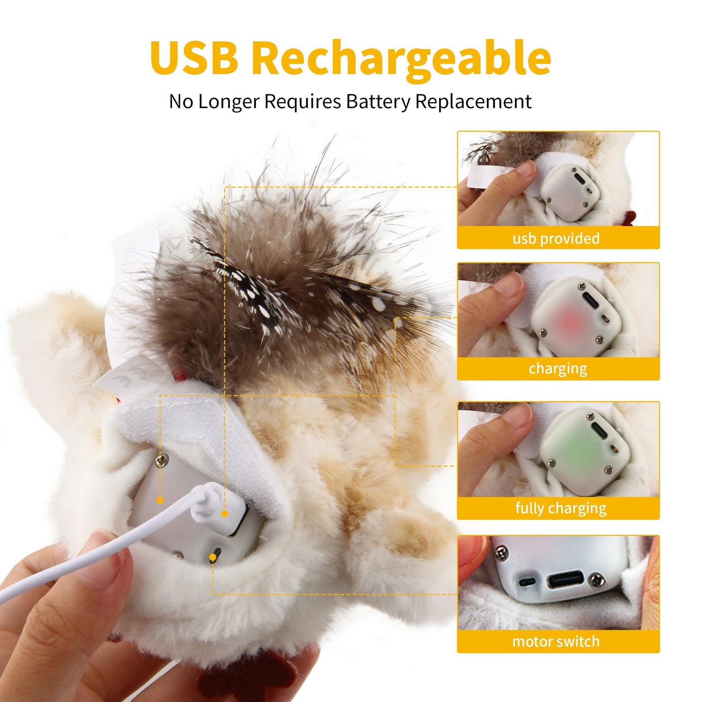 Gigwi Interactive Cat Toys for Indoor Cats, Flapping and Catnip
