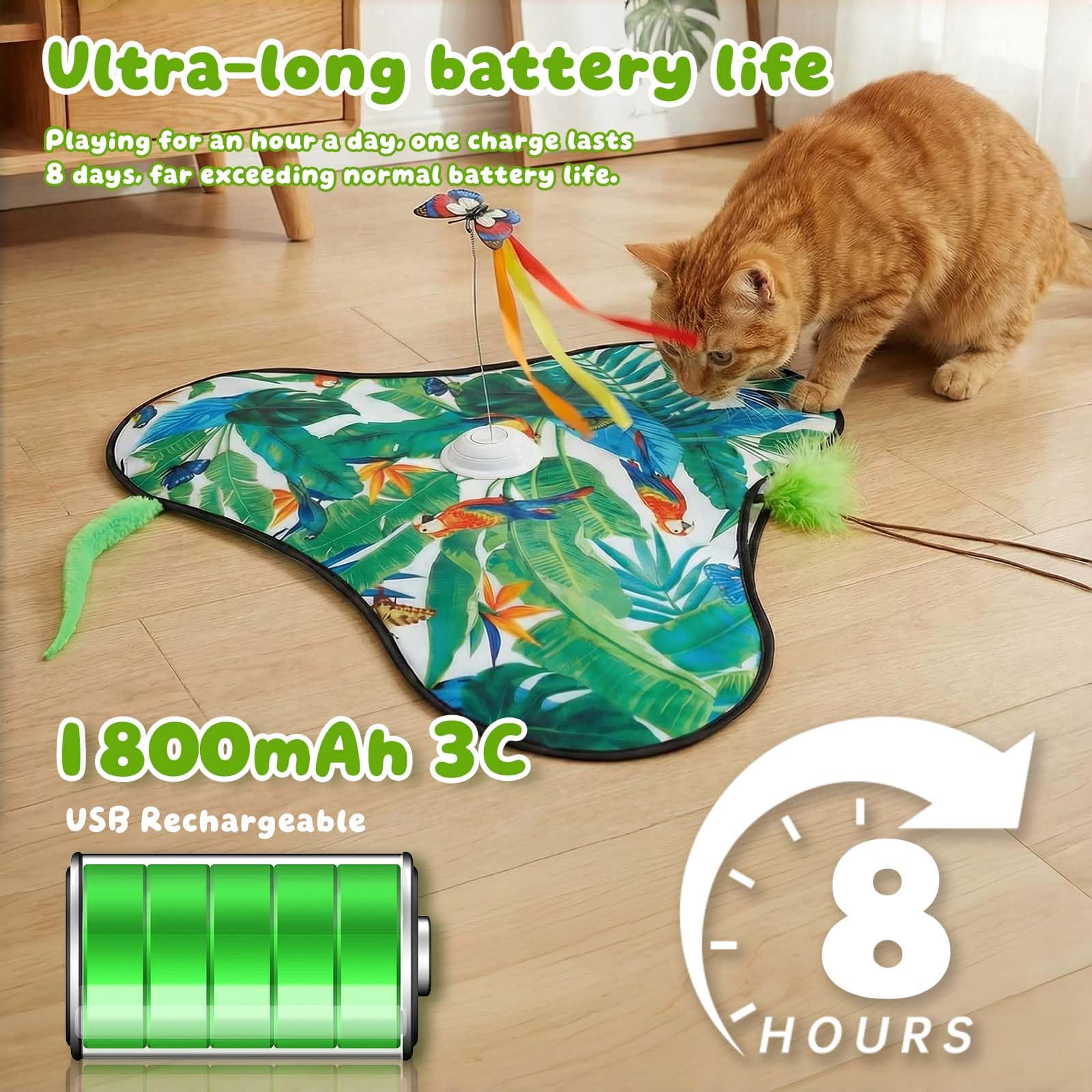 SDWUBQ Interactive Cat Toys Rechargeable,Moving Concealed Toys