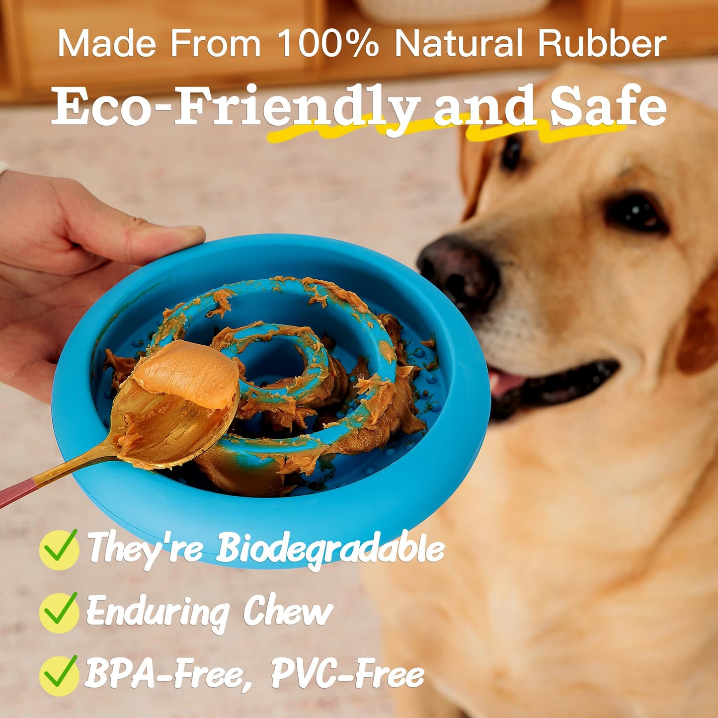 Pawnana Slow Feeder Lick Mat for Dogs Keep Them Busy Natural Mat