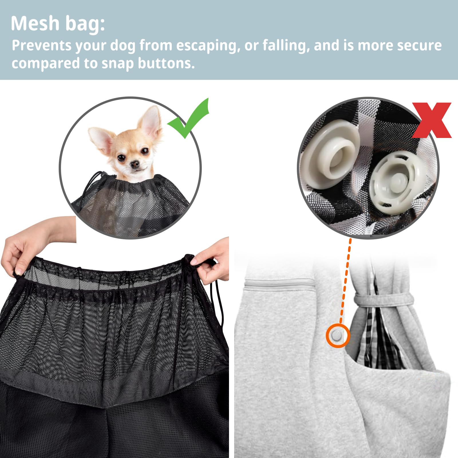 CUBY Dog and Cat Sling Carrier Adjustable Breathable Mesh Tote