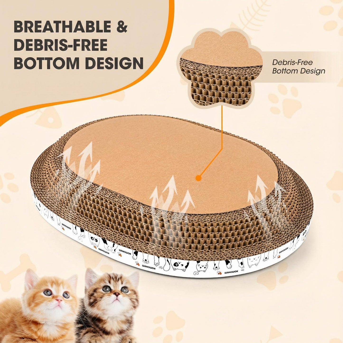 3Pack Extra Large Versatile Cardboard cat Scratcher Lounger bed Board