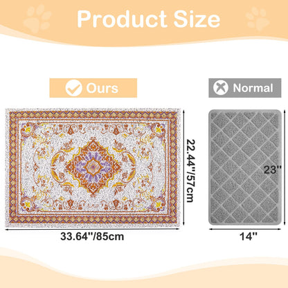 Glittme Cat Litter Mat with Non-Slip Bottom Litter Box Mat X22" Litter
