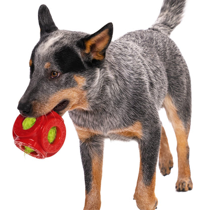 goDog Holiday Collection 2-in-1 Cage Ball Dog Toy with Furballz Plush