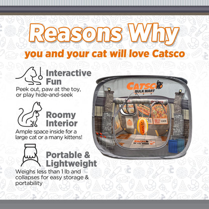 Capnip Cat House Tent for Indoor Cats Pop-Up Cat Tent House Catnip