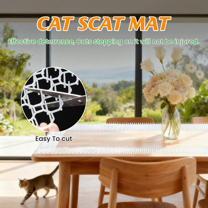 OCEANPAX Clear Scat Mats for Cats 12 Pack Transparent Cat Spike Mat