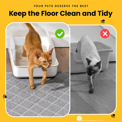 Conlun Cat Litter Mat Litter Trapping Mat, 40" x 28" Durable PVC Mat
