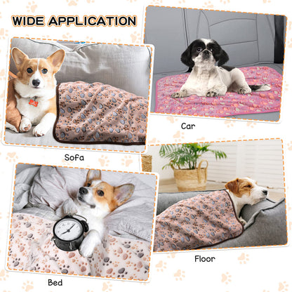 Rezutan Dog Blankets for Large Dogs, Upgraded 3 Pack Dogs Cat Crate