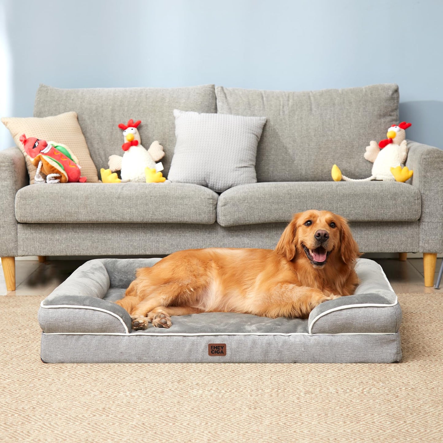 EHEYCIGA Orthopedic Dog Beds Large Sized Dog, Waterproof Memory Bed
