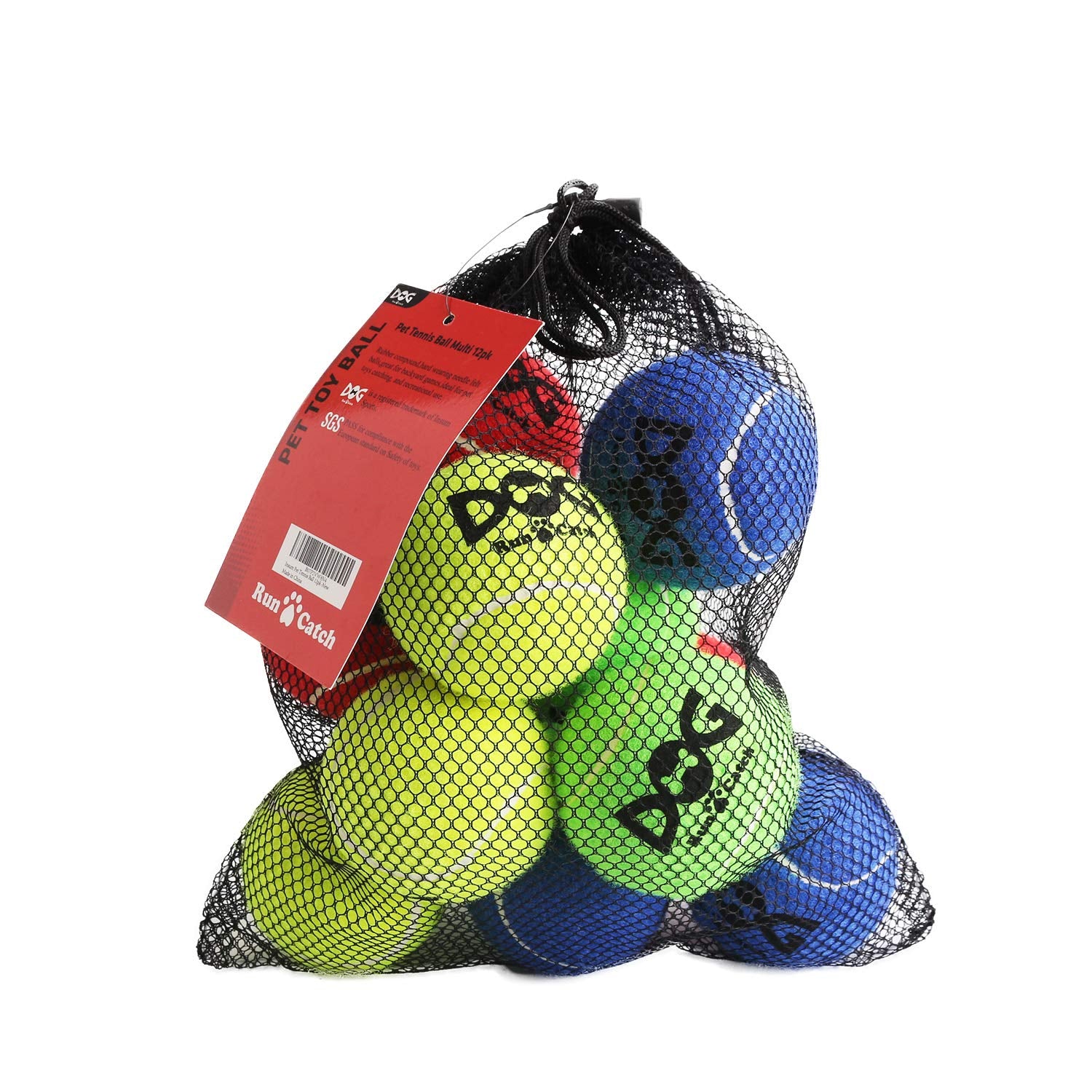 INSUM Tennis Balls for Dogs 12 Pack 2.5'' Durable Non-Toxic Balls