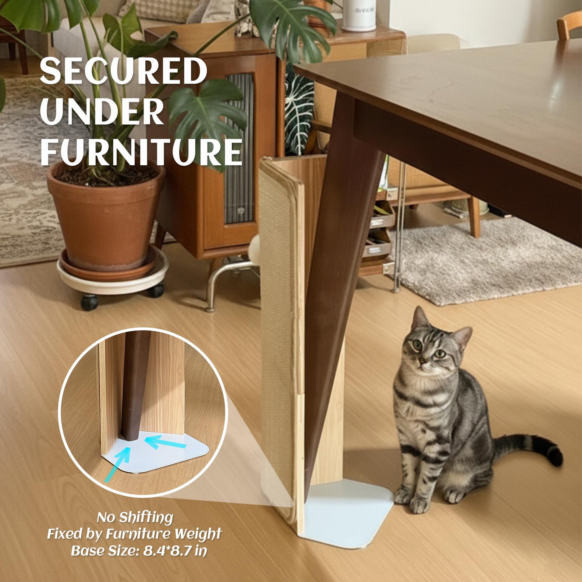PETKARAY Under-Furniture Cat Scratcher, 23.6'' Sisal Furniture