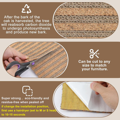 Natural Cork-Cat Scratch mat-Cat Scratch Pad Rug-cat Couch