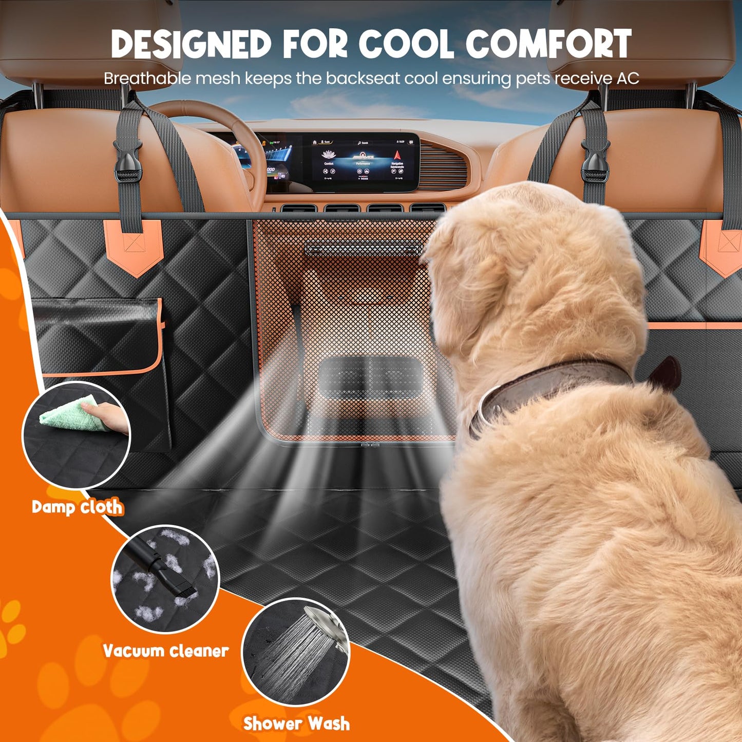 IJVAE Truck Back Seat Extender for Dogs Hard Bottom Holds ,Dog Seat