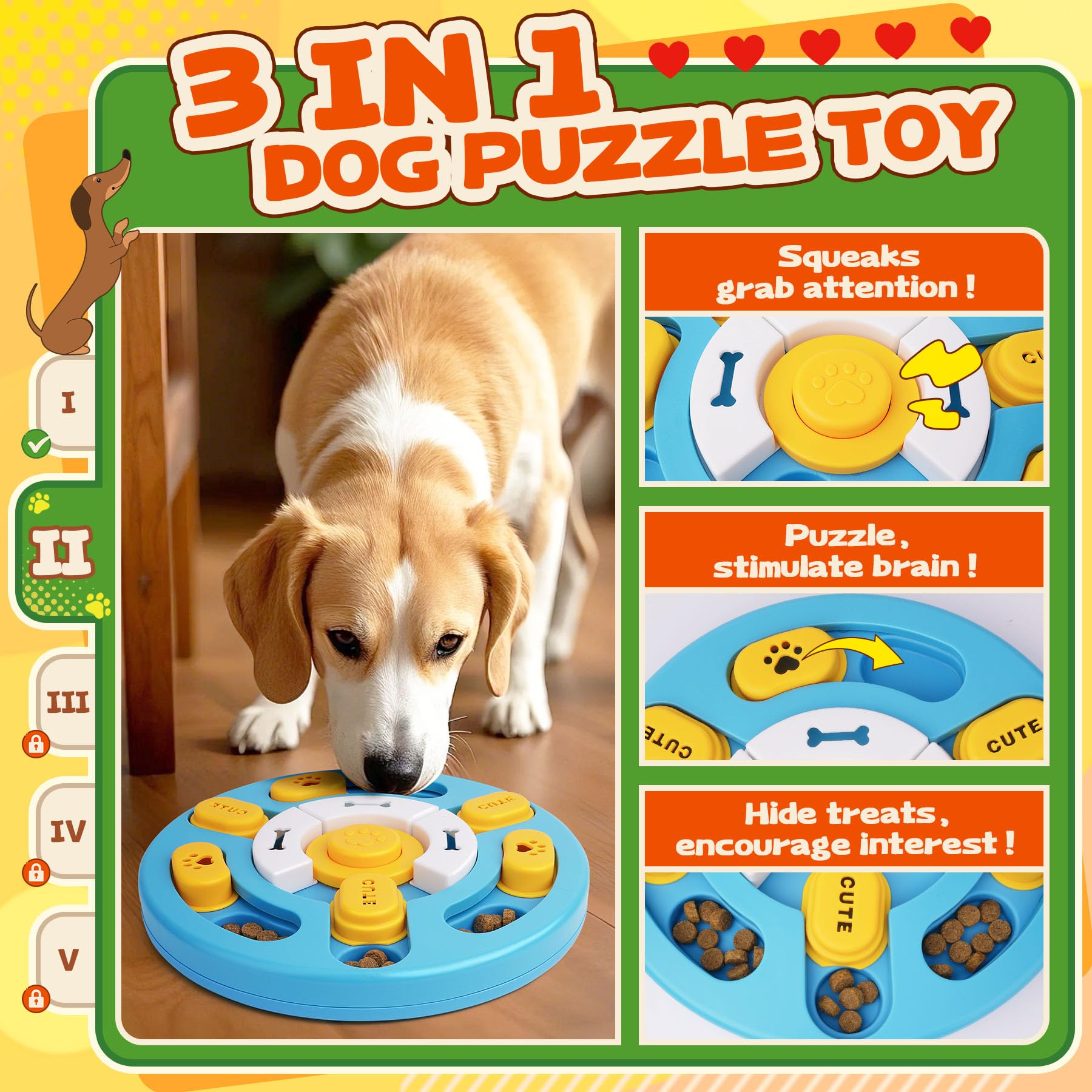 Forfon 10 Pack Complete Dog Puzzle Toys Set-Dog Lick Mat Feeding Toys