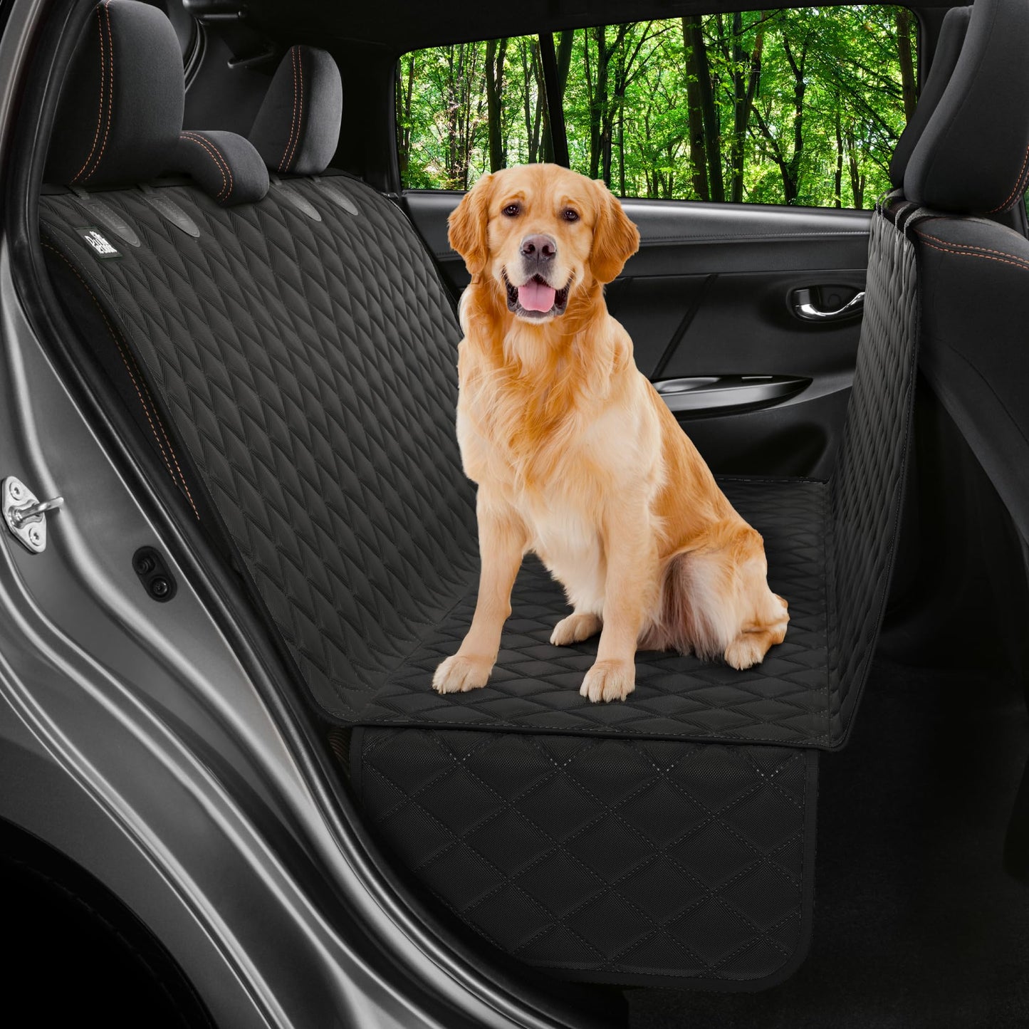 Petloox XL Dog Car Seat Cover for Back Seat, Waterproof Hammock