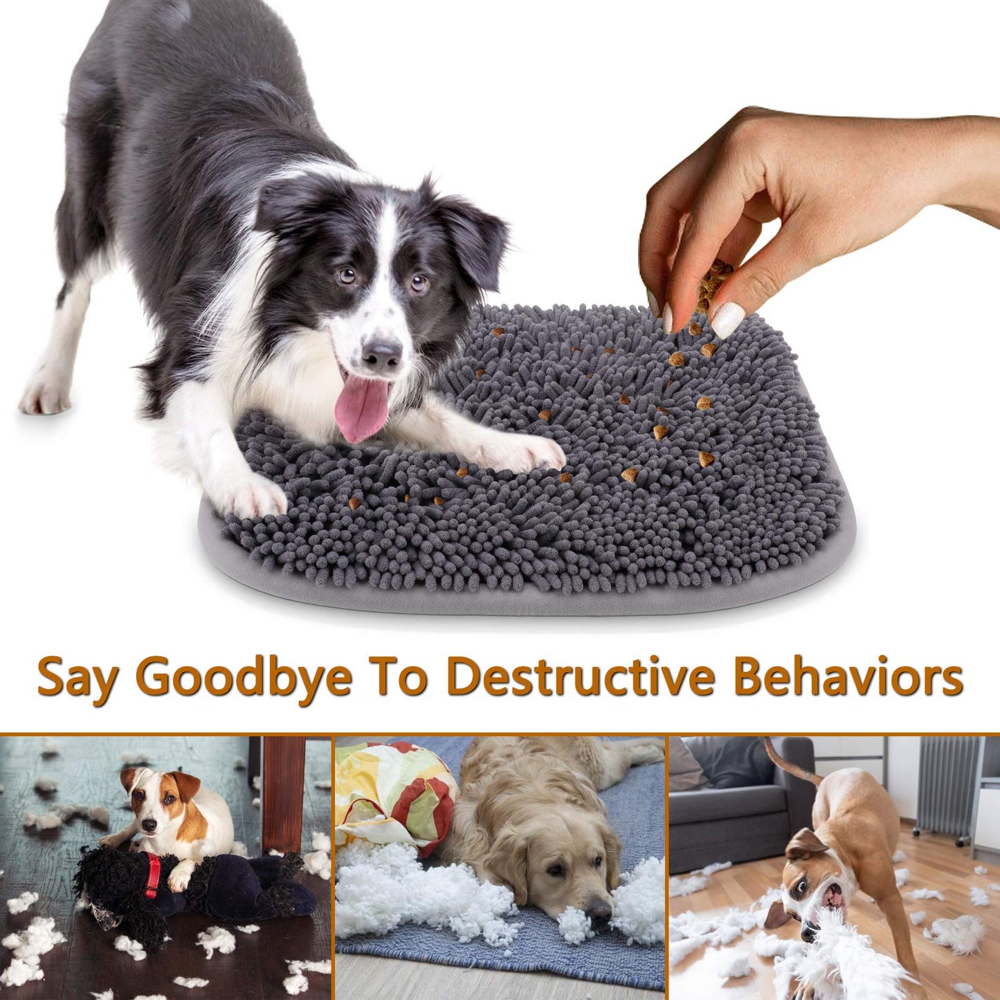 Rundik Snuffle Mat for Dogs, 17'' x 21'' Dog Sniffing Interactive Game