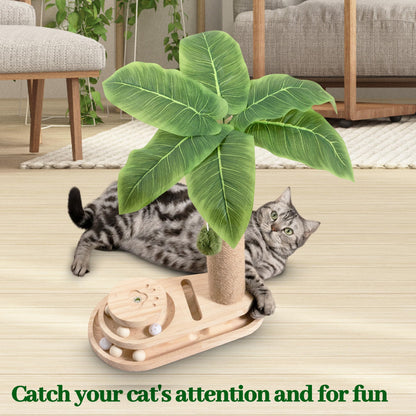 Meowoou Cat Scratching Post Cat Scratcher Interactive Toy Scratcher