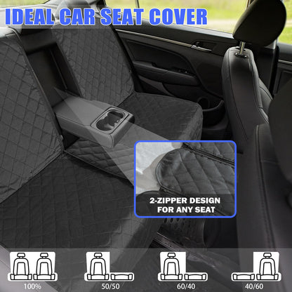 Yonktoo Dog Car Seat Cover for Back Seat, Car Seat Cover 60/40 Seat
