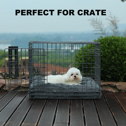 Bedfolks Waterproof Dog Crate Pad, Plush Dog Kennel Bed with Bed