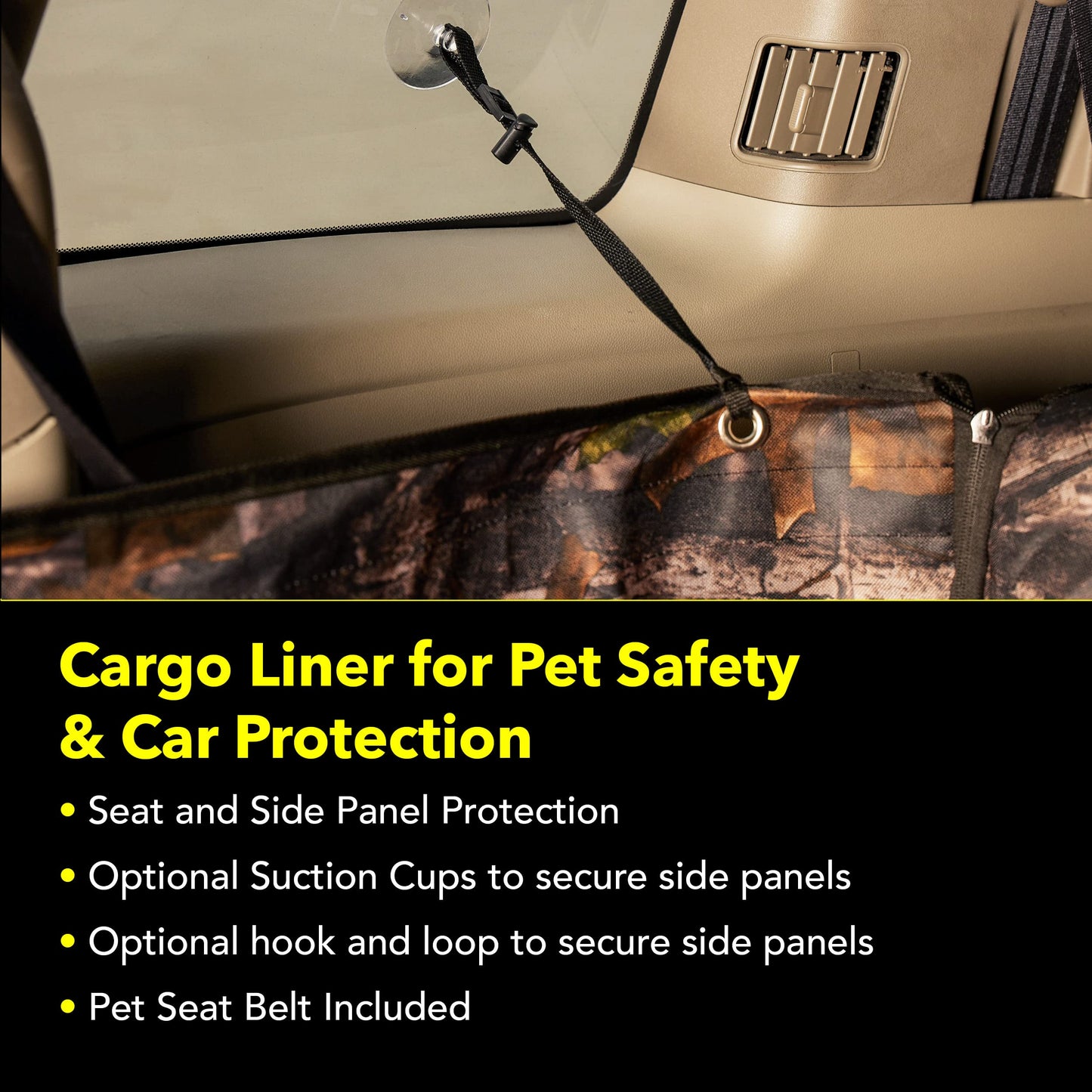 Meadowlark SUV Cargo Liner Dog Seat Covers, Double Stitched Extra Seat