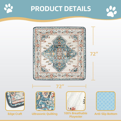SCLOSE Washable Pee Pad for Dogs Extra Large, 72" x 72" Reusable Mat
