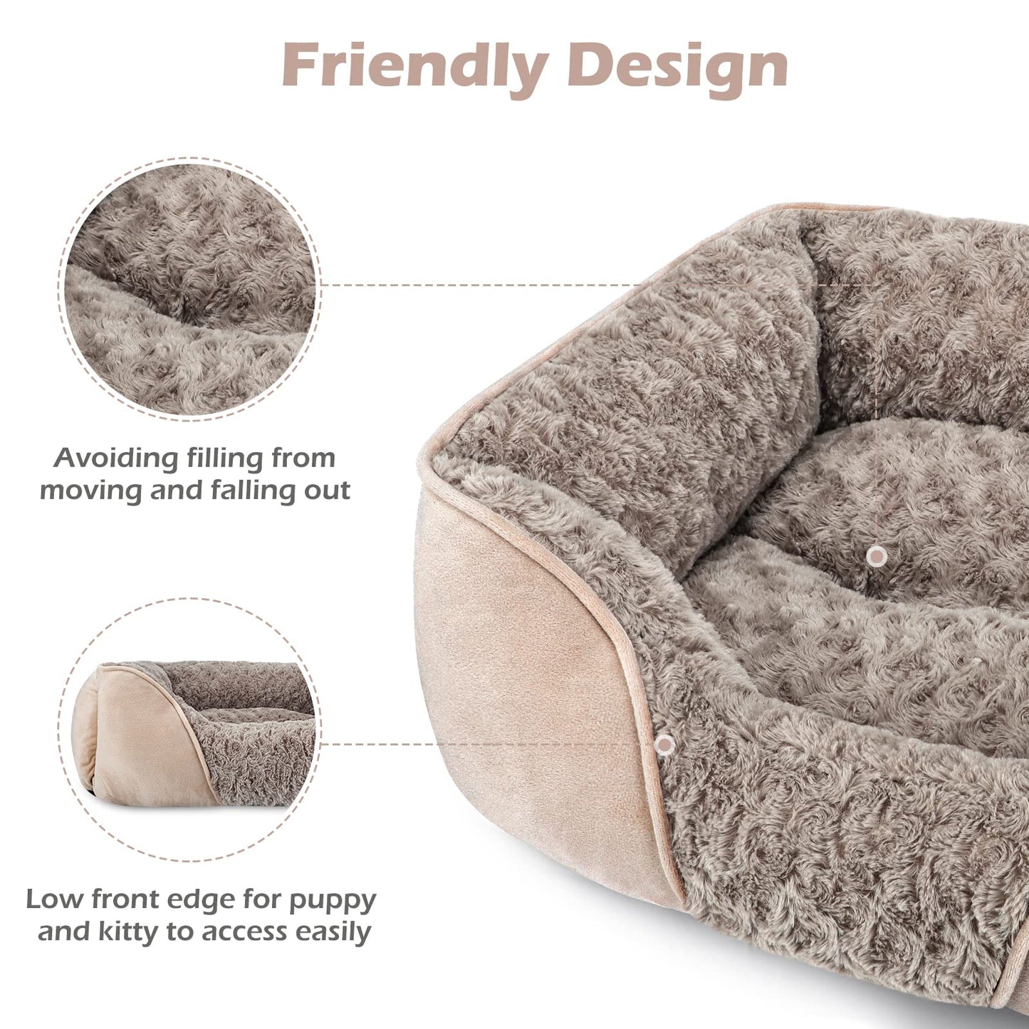 INVENHO Small Dog Bed for Medium to Large Dogs Rectangle, Bed