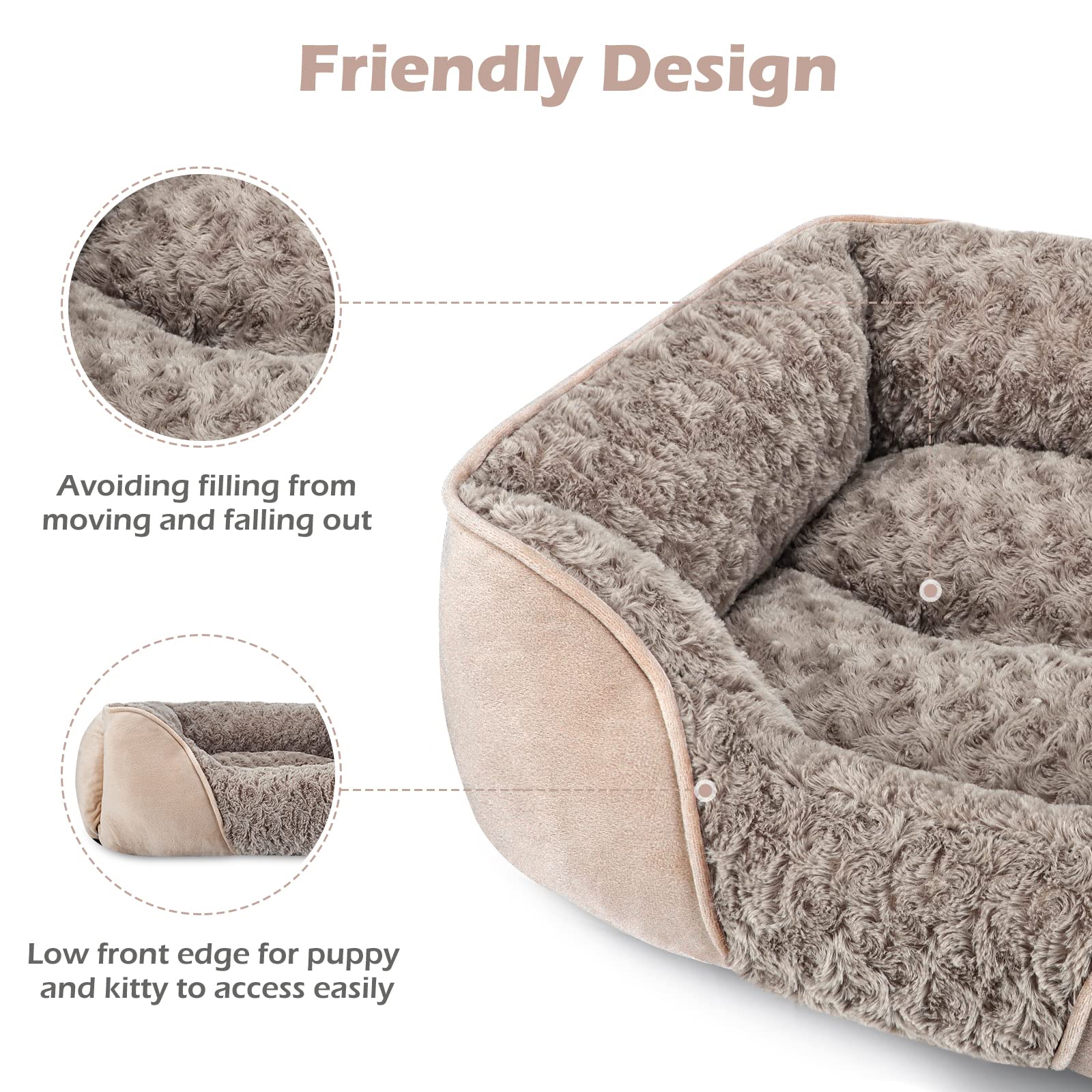 INVENHO Small Dog Bed for Medium to Large Dogs Rectangle, Bed