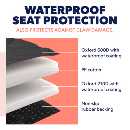 Active Pets Car Rear Seat Cover for Dogs, Durable Waterproof Seat