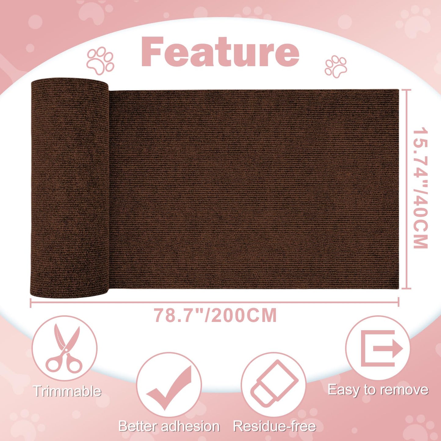 ENONCI Anit Cat Scratch Couch Furniture Protector,78.7x15.8 Cat Board