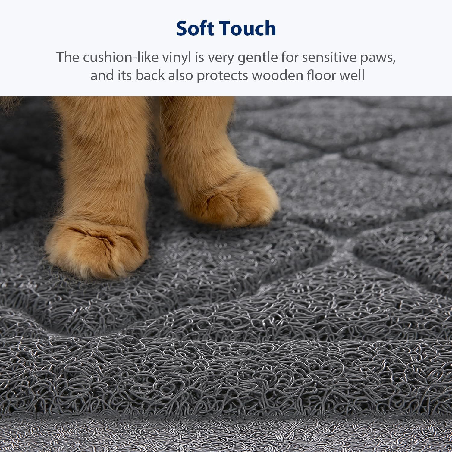 WePet Cat Litter Box Mat, Kitty PVC Pad, Durable Trapping Rug Mat
