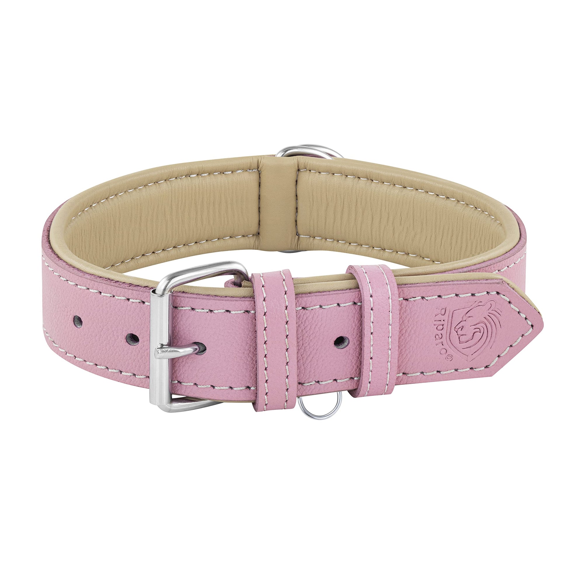 Riparo Dog Collar, Puppy Collar, Leather Dog Collar with Dog Collar