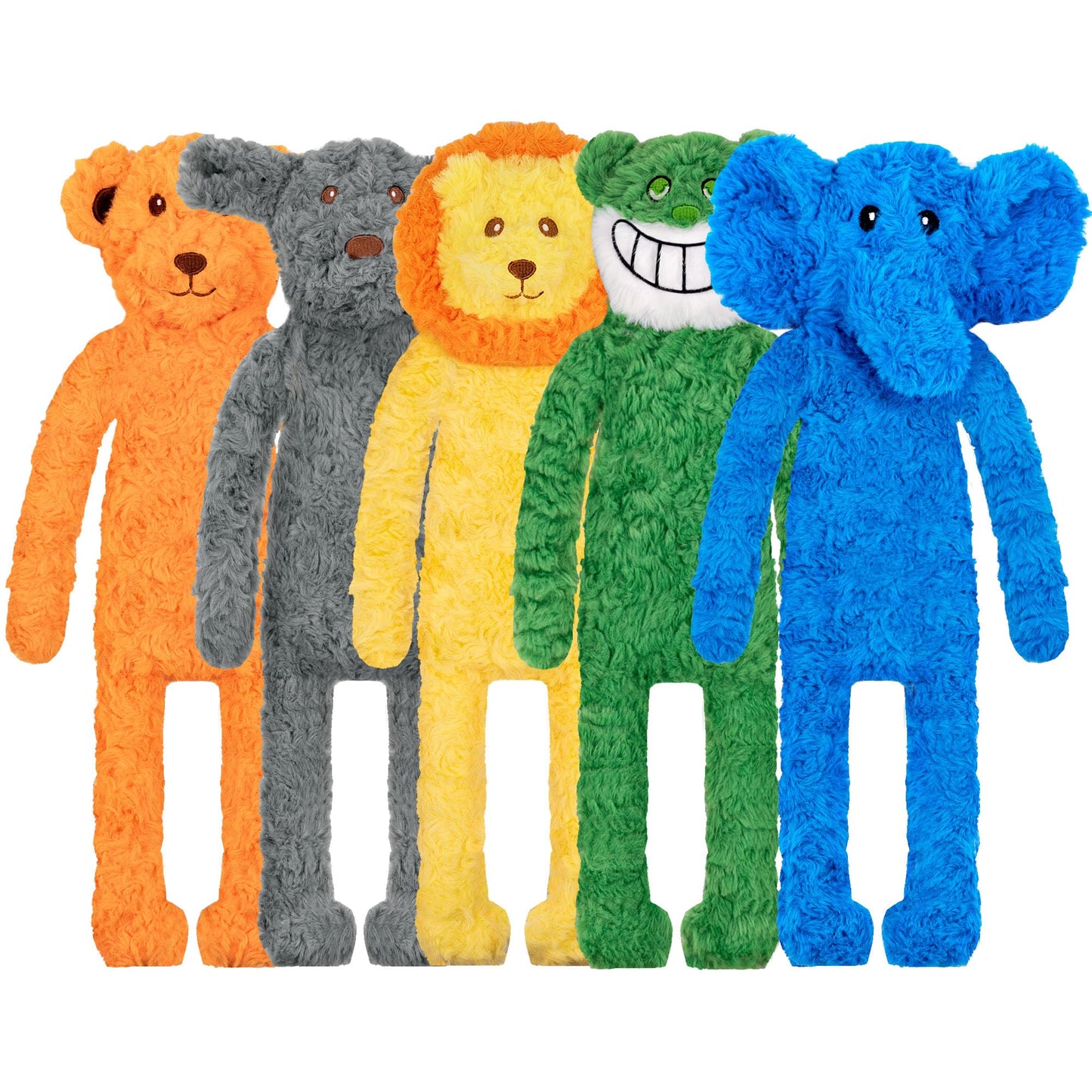 SHARLOVY No Stuffing Dog Toys 5 Pack, Crinkle Interactive Dogs Toy