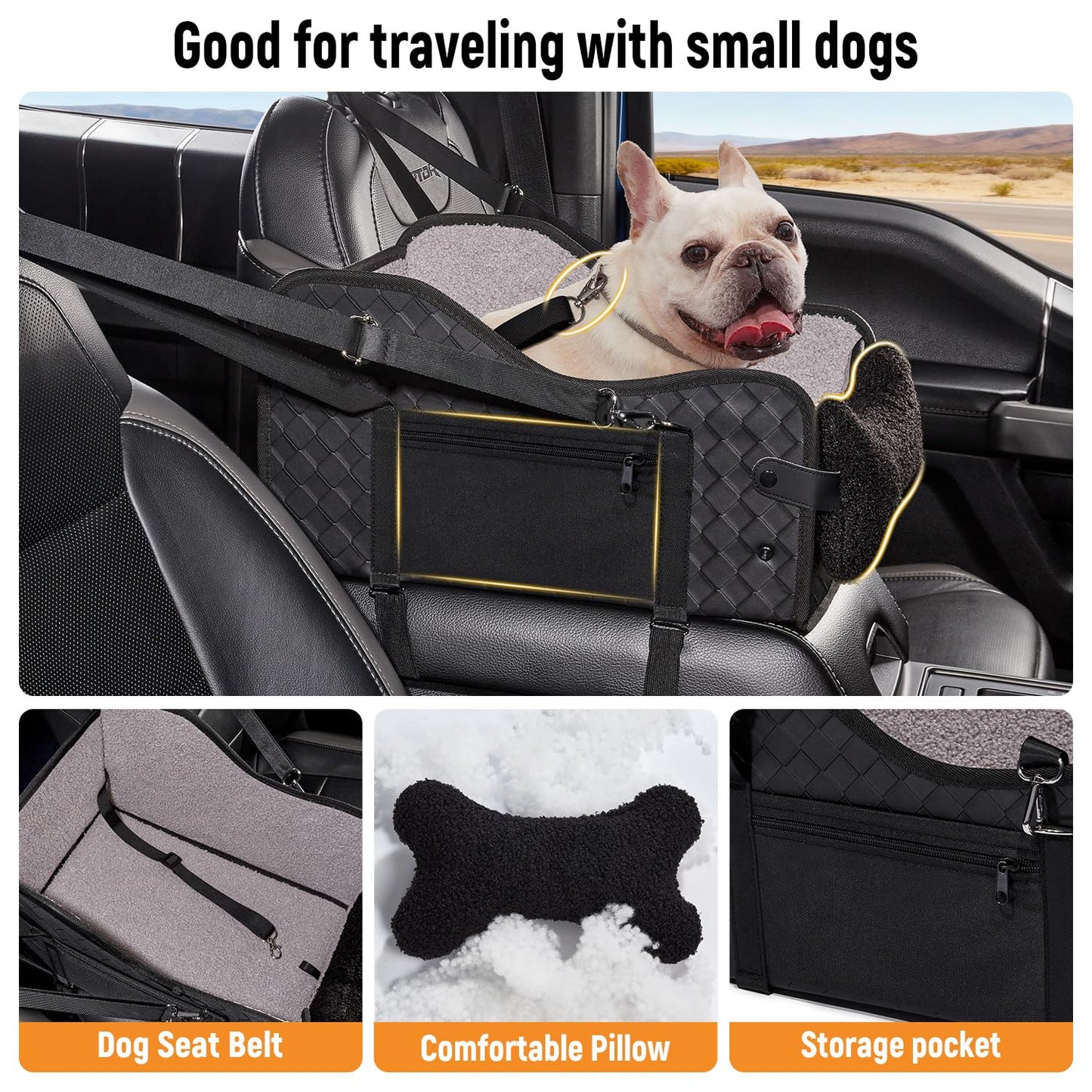 TKYZ Center Console Dog Car Seat,Pet Puppy Middle Console Dog Car Seat