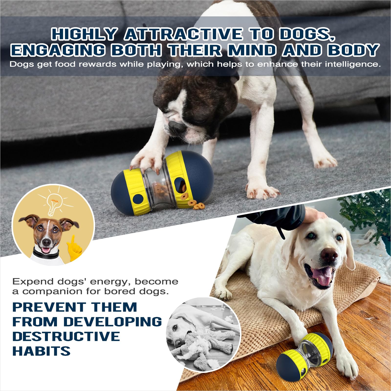 TLKNG Large Size Dog Enrichment Toy for Medium/Small Dogs Dispenser