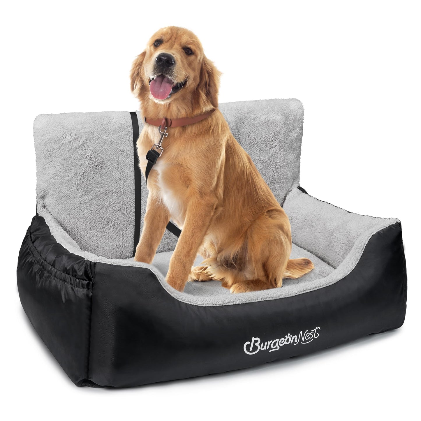 BurgeonNest Dog Car Seat for Medium/Large Dogs Under Soft Pet Car Seat