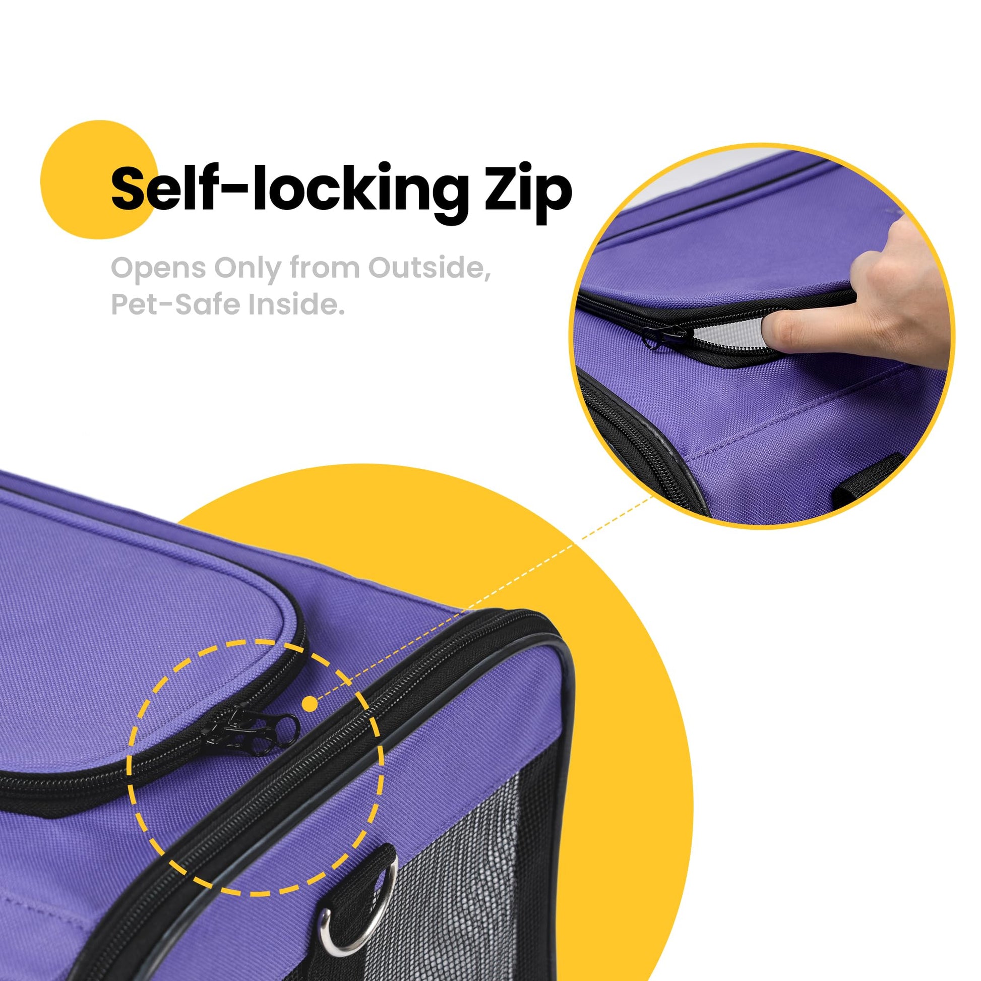 Conlun Dog Carrier Soft Sided, Large Cat Carrier with Inner Safety Bag