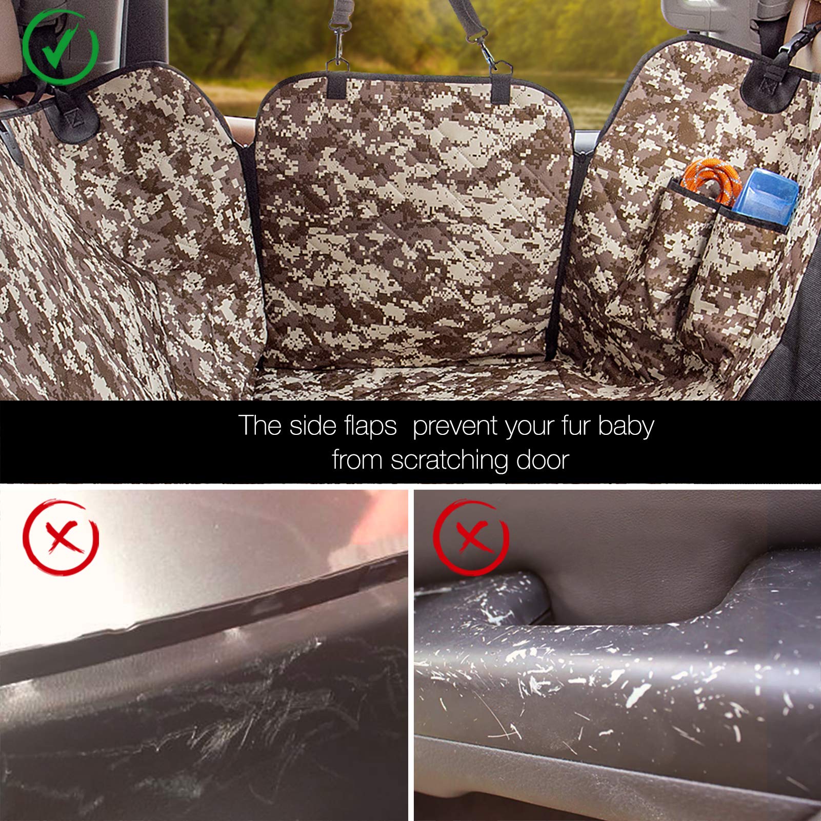 iBuddy Dog Truck Seat Cover with Mesh Window Waterproof Pet Seat Cover