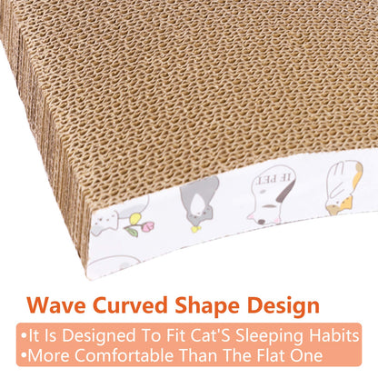 PatiencET 3 Pack Cat Scratcher Pad Recycle Corrugated Cat Furniture