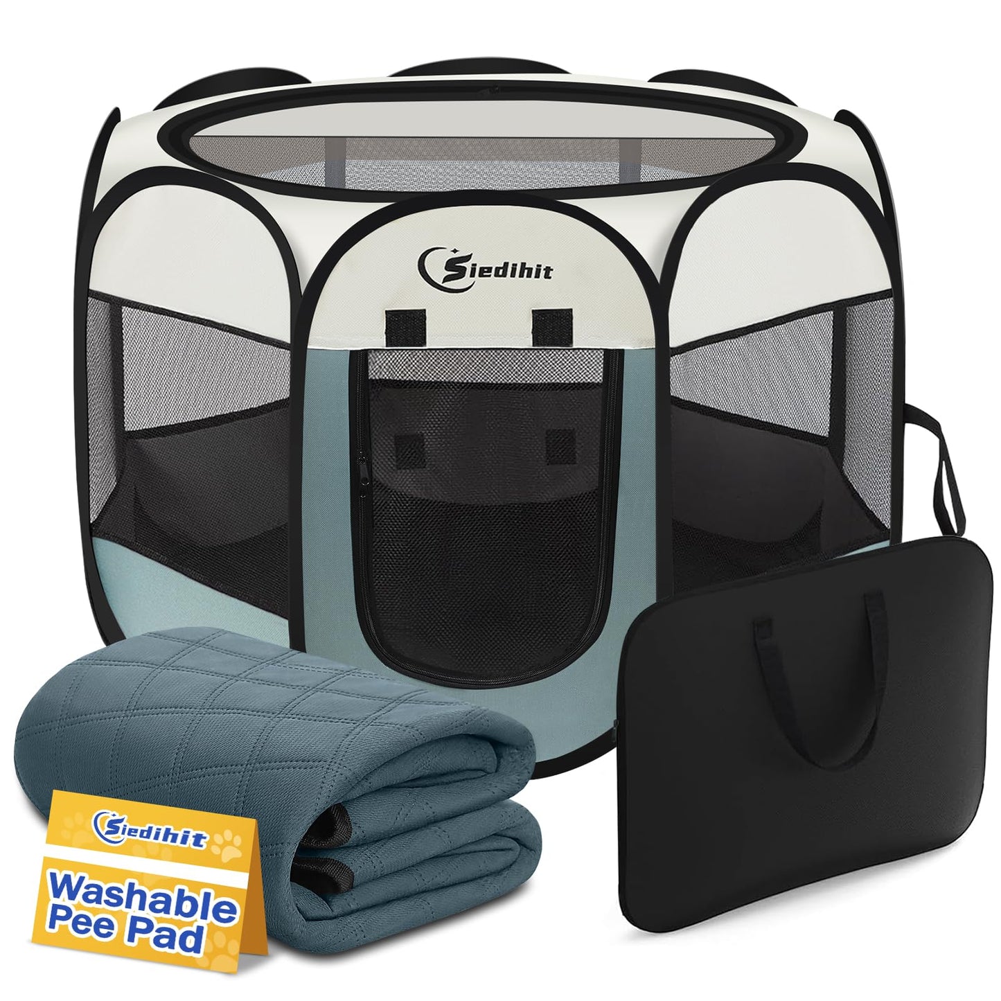 Siedihit Puppy Playpen for Large Dog Cat, Dogs Tent Crate Cage