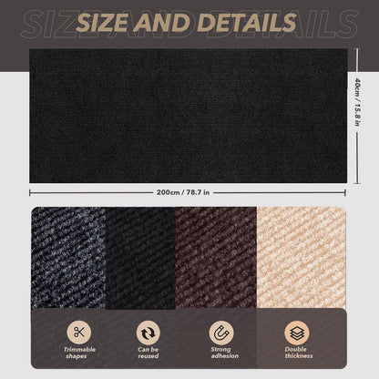 Bumaigo X15.8" Cat Scratching Mat, Self-Adhesive Cats Carpet, DIY Mat