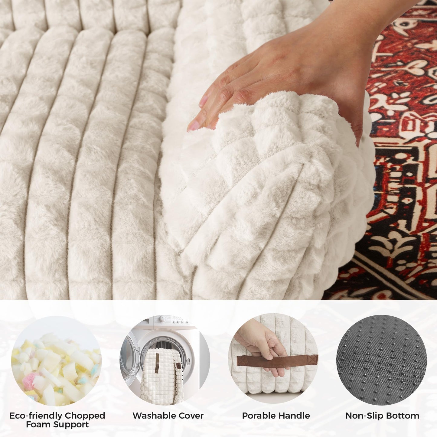 blunique Cat Beds for Indoor Cats Cute Cat Couch Bed Fluffy Pet Sofa