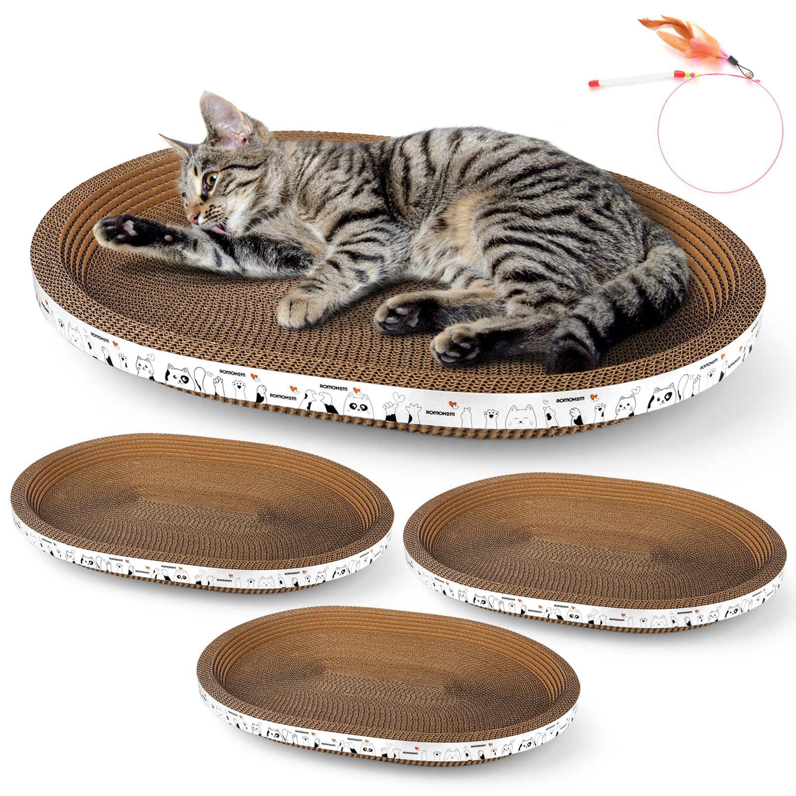 3Pack Extra Large Versatile Cardboard cat Scratcher Lounger bed Board