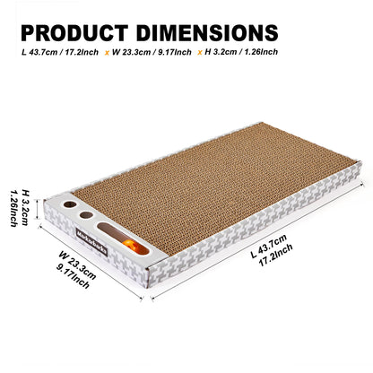 MARKARBARKA Cat Scratching Board 3 Pack Reversible Cardboard Scratcher