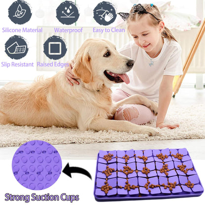 Femont Silicone Snuffle Mat for Small Medium Dogs,Slow Feeder Lick Mat