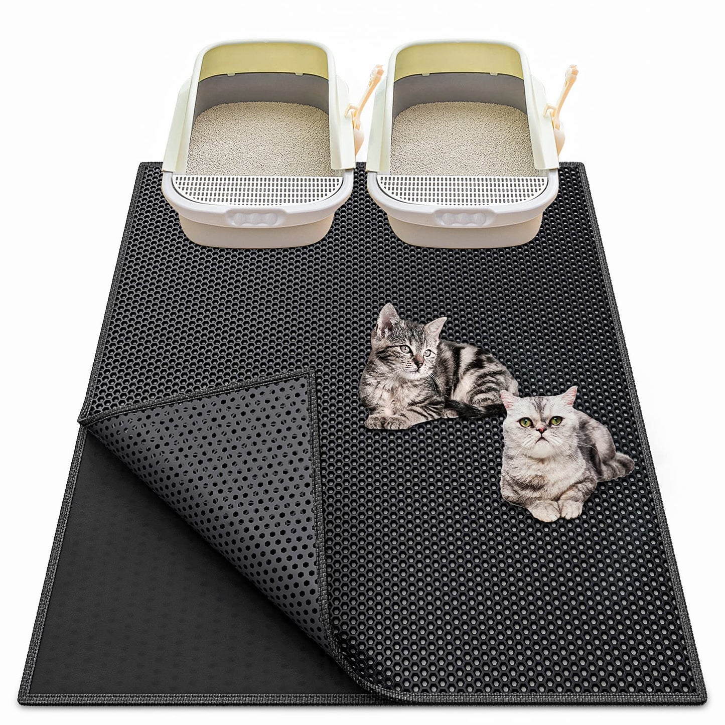 Waretary Cat Litter Box Mat: x 30" Waterproof Kitty Cat Litter